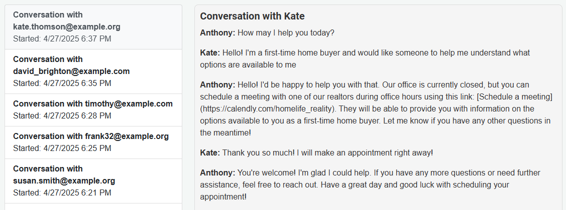 AI Representative Conversations